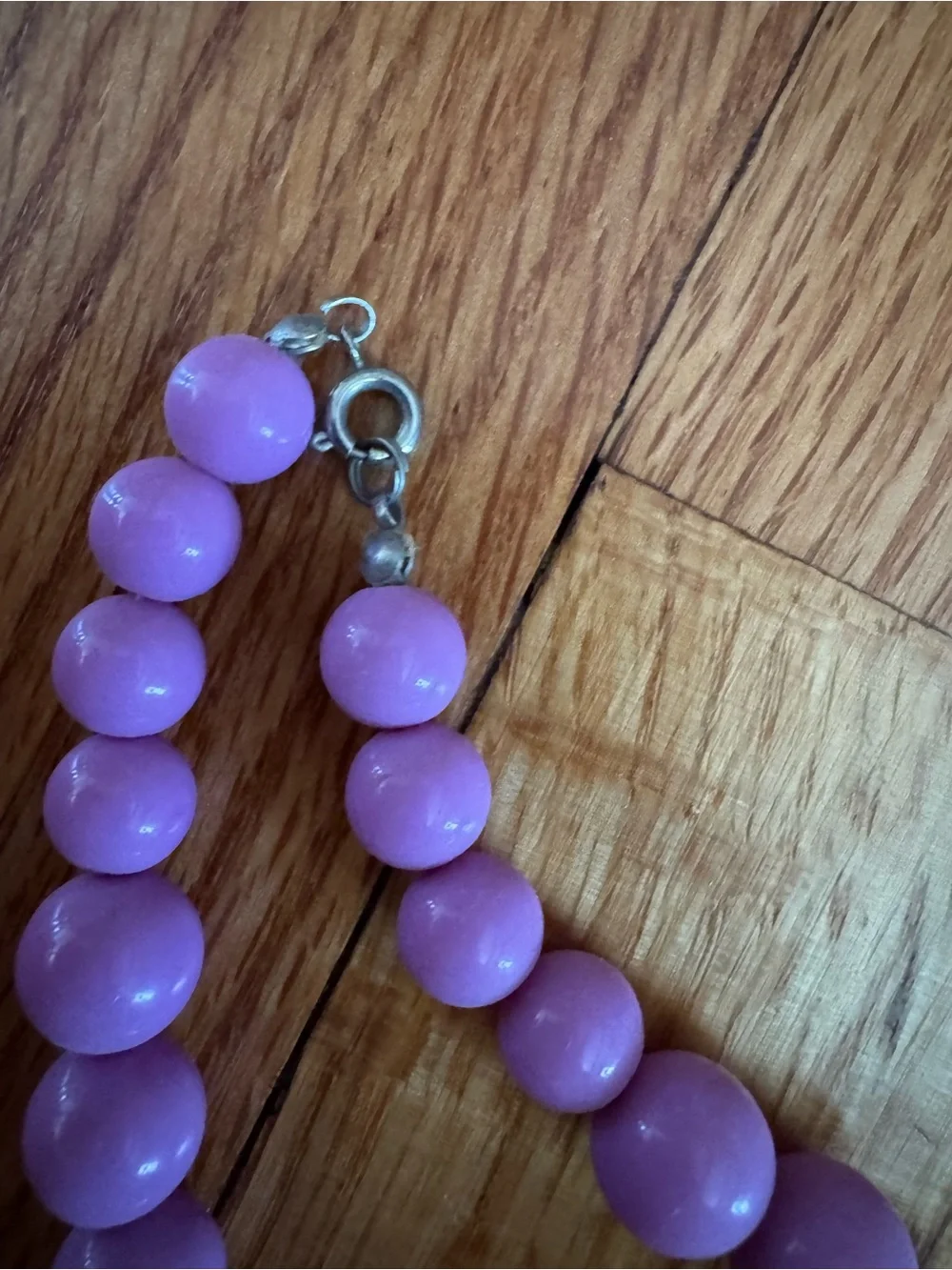 Vintage Lavender and Lemon Bead Statement Necklace
